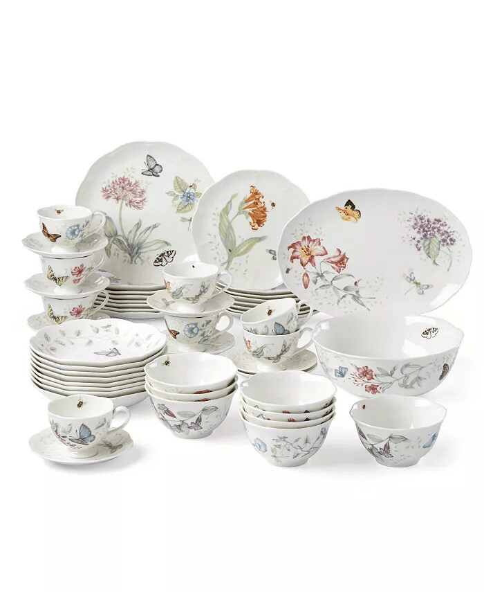 LENOX Butterfly Meadow 50-Piece Dinnerware Set