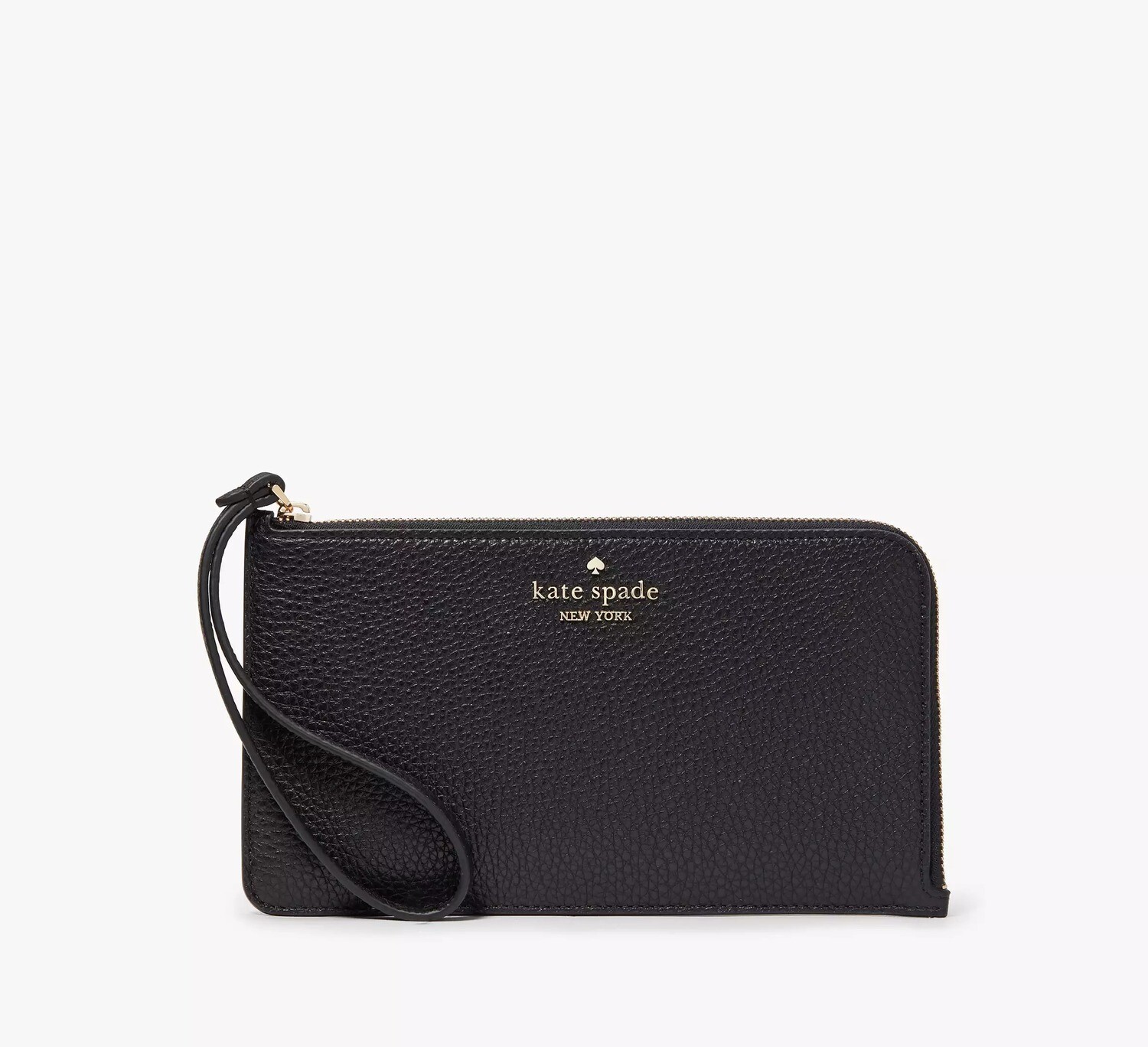 KATE SPADE Lucy Colorblock Pebbled Leather Medium L-zip Wristlet
