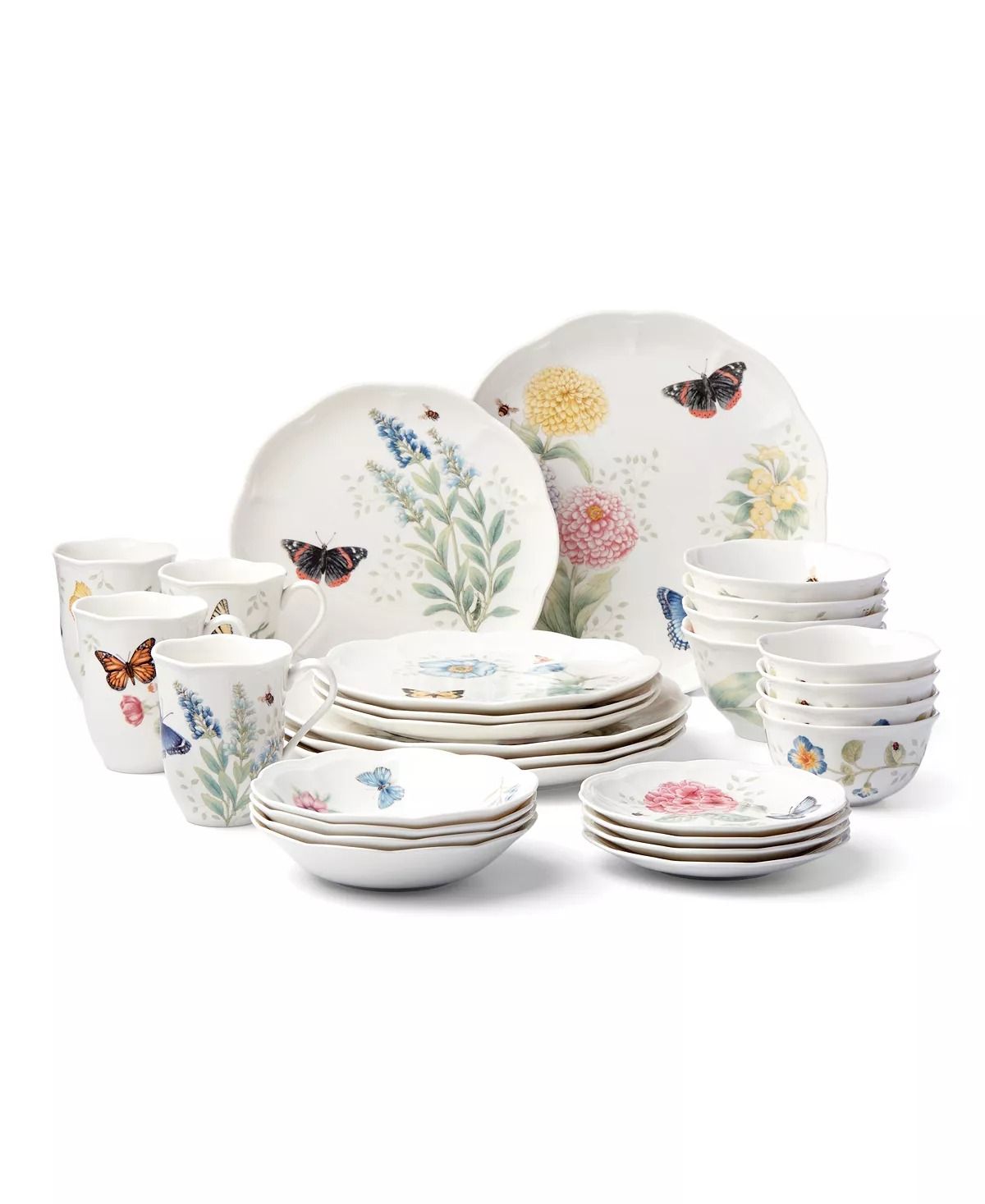 LENOX Butterfly Meadow 28-Piece Dinnerware Set