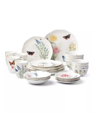 LENOX Butterfly Meadow 28-Piece Dinnerware Set