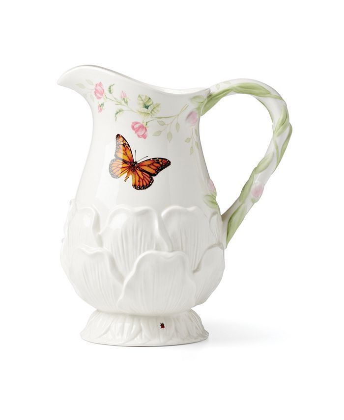 LENOX Butterfly Meadow Floral Pitcher