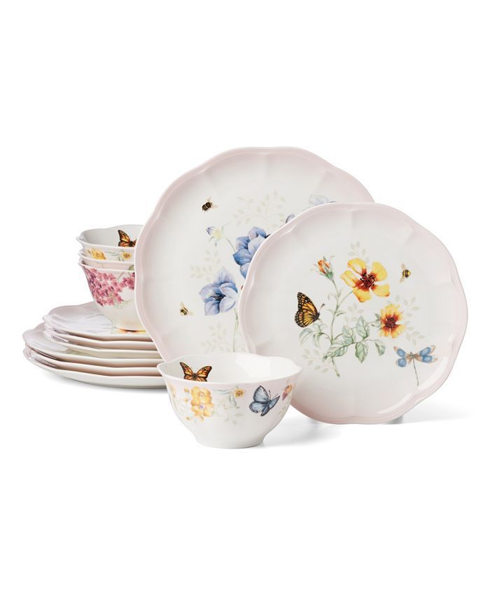 LENOX Butterfly Meadow Ombre 12 Pc. Dinnerware Set, Service for 4