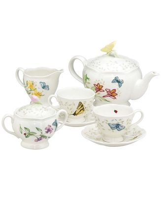 LENOX Lenox Butterfly Meadow 7-Piece Tea Set, Service for Two