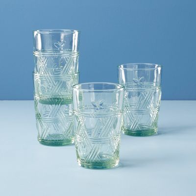 LENOX Butterfly Meadow Green Tall Glasses, Set of 4