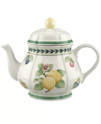 VILLEROY &amp; BOCH French Garden Fleurence Teapot, Premium Porcelain