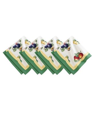VILLEROY &amp; BOCH Elrene French Garden Stain and Water Resistant 21&quot;x21&quot; Napkins, Set of 4