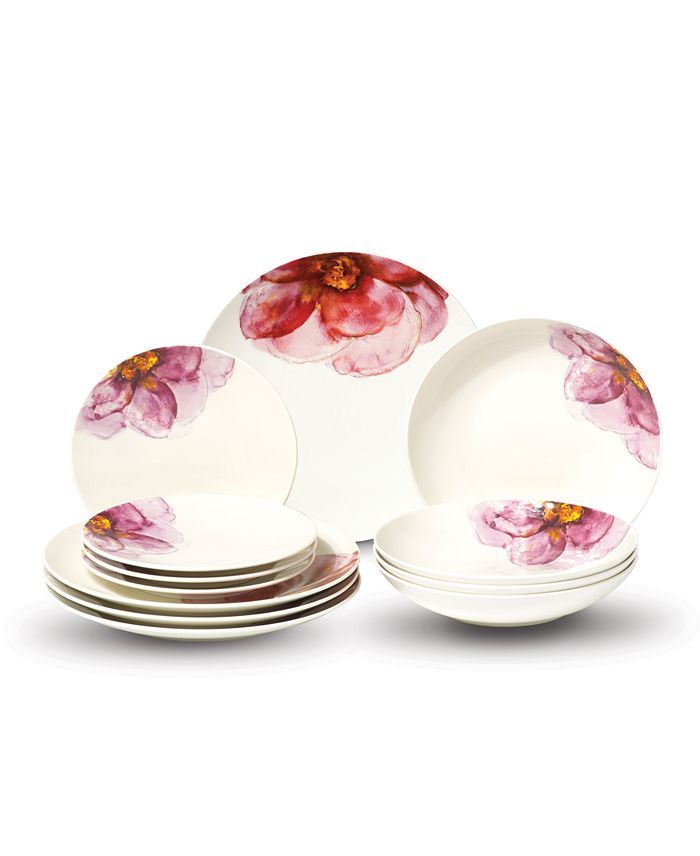VILLEROY &amp; BOCH Rose Garden 12 Pc. Dinnerware Set (Service for 4)