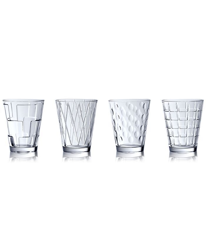 VILLEROY &amp; BOCH Dressed Up Assorted Clear Tumblers (Set of 4)