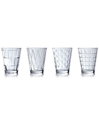 VILLEROY &amp; BOCH Dressed Up Assorted Clear Tumblers (Set of 4)