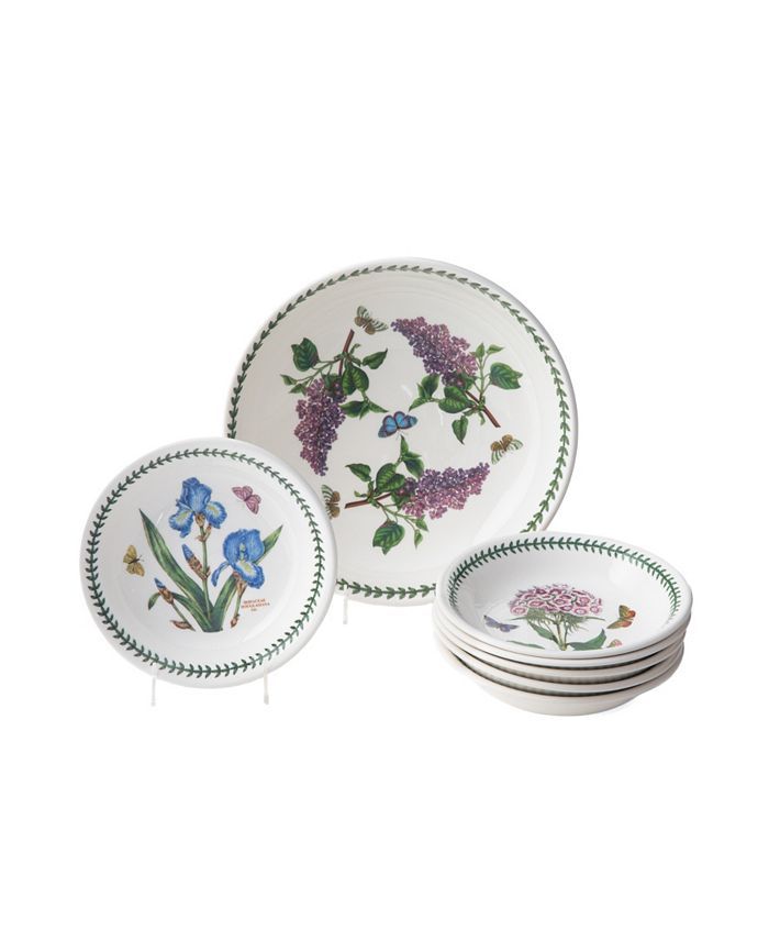 PORTMEIRION Botanic Garden Pasta Bowl Set, 7 Piece