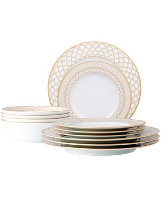 NORITAKE Eternal Palace Gold 12-Pc Dinnerware Set, Service for 4