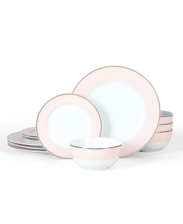 MARTHA STEWART Gracie Lane 12 Piece Dinnerware Set