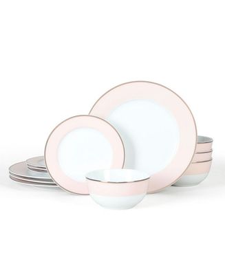 MARTHA STEWART Gracie Lane 12 Piece Dinnerware Set
