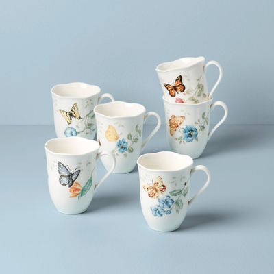 LENOX Butterfly Meadow 6-Piece Mug Set