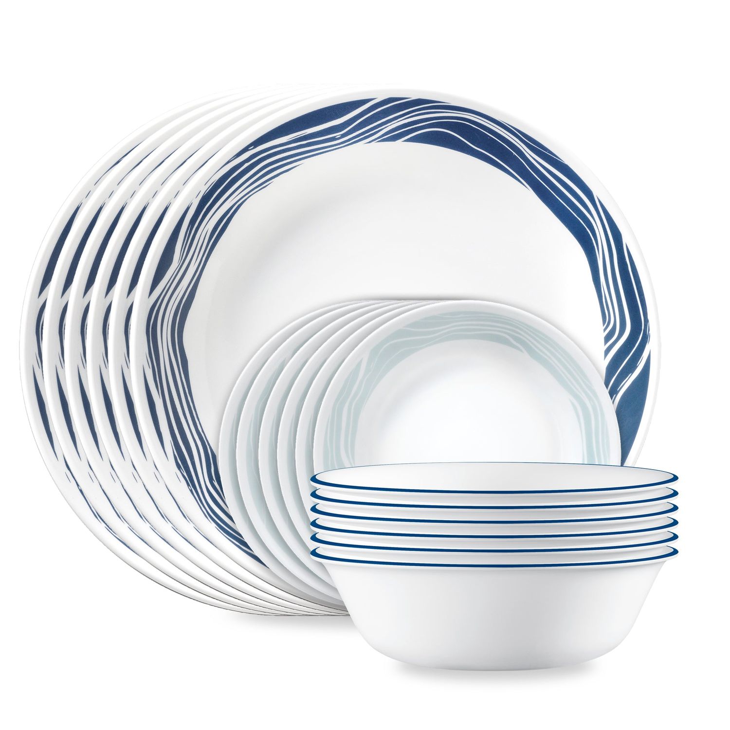 CORELLE Acadia 18-piece Dinnerware Set, Service for 6