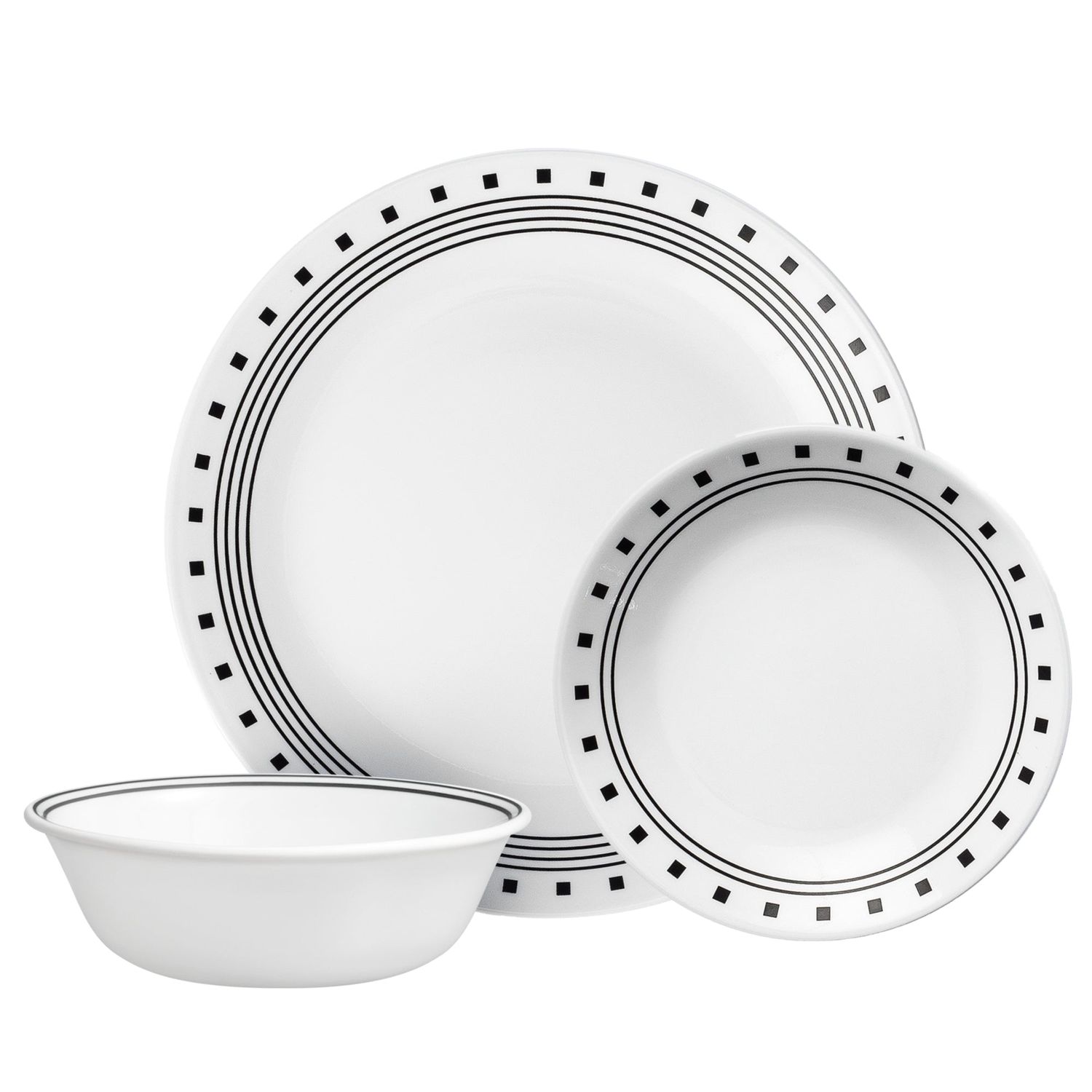 CORELLE City Block 18-piece Dinnerware Set, Service for 6