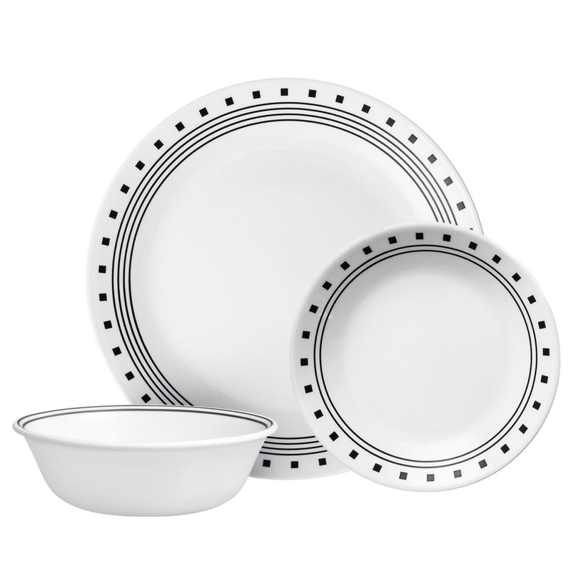CORELLE City Block 18-piece Dinnerware Set, Service for 6