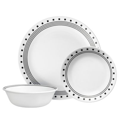CORELLE City Block 18-piece Dinnerware Set, Service for 6