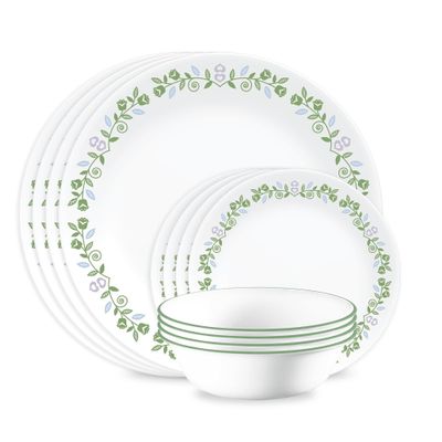 CORELLE Bryndle 12-Piece Glass Dinnerware Set, Service for 4