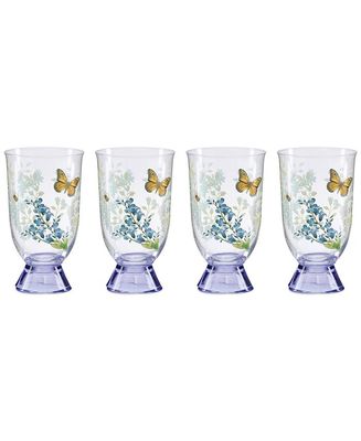 LENOX Butterfly Meadow Herbs Tall Tumblers, Set of 4 (16 oz)