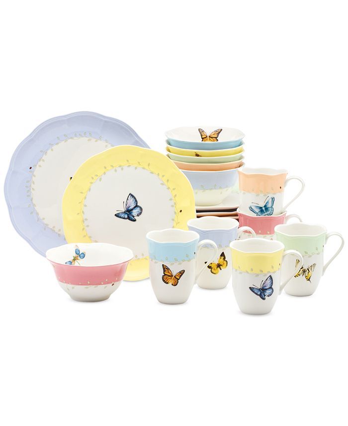 LENOX Butterfly Meadow Color 24 Pc. Dinnerware Set (Service for 6)