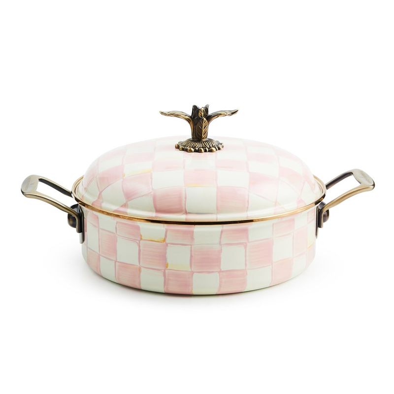 MACKENZIE-CHILDS Rosy Check Cookware Casserole (5qt)