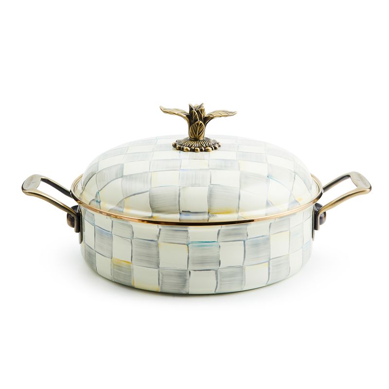 MACKENZIE-CHILDS Sterling Check Cookware Casserole (5qt)