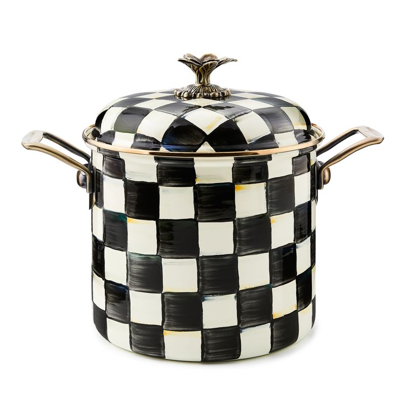 MACKENZIE-CHILDS Courtly Check Cookware Stockpot (7qt)