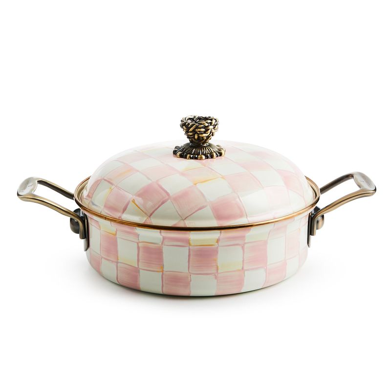 MACKENZIE-CHILDS Rosy Check Cookware Casserole (3qt)