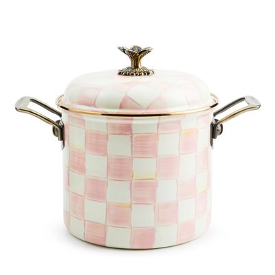 MACKENZIE-CHILDS Rosy Check Cookware Stockpot (7qt)
