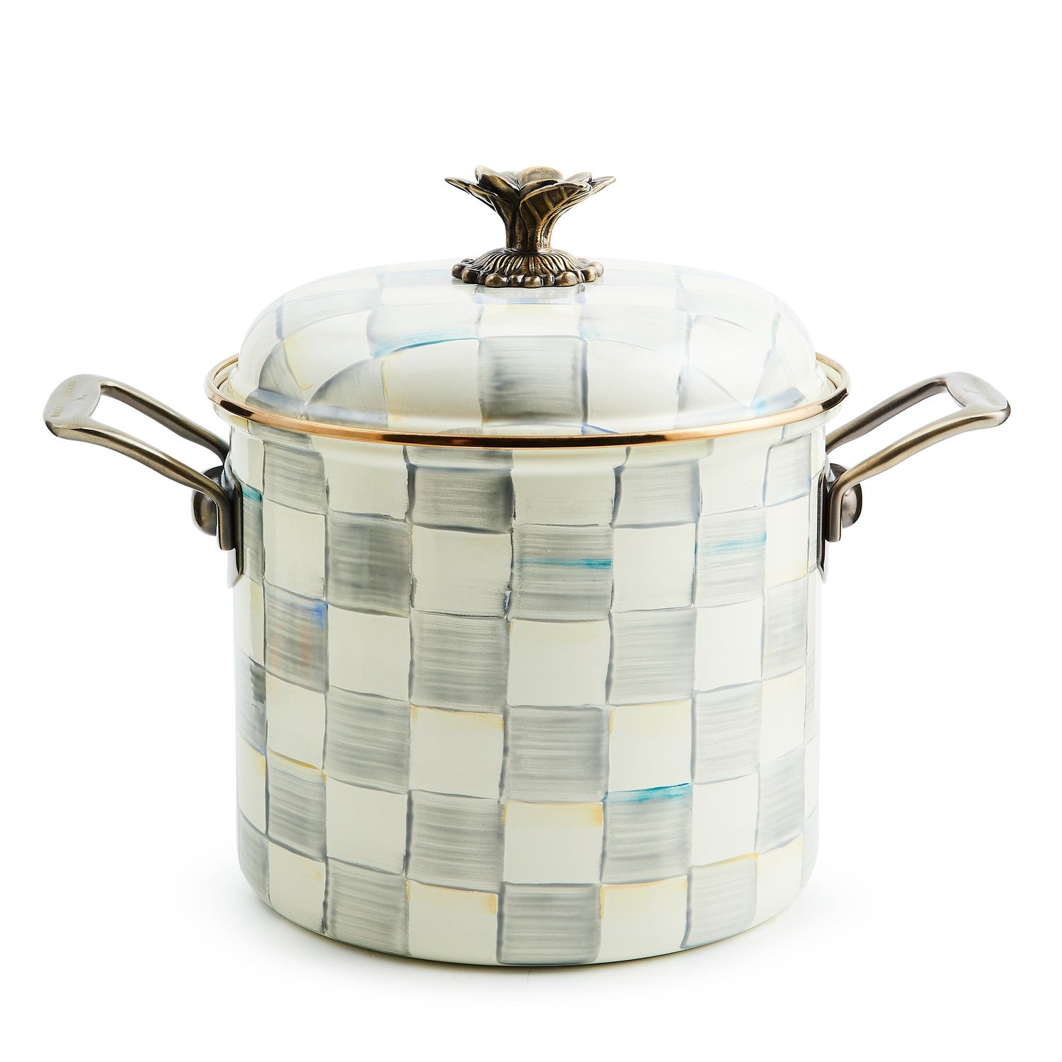 MACKENZIE-CHILDS Courtly Check Cookware Stockpot (7qt)