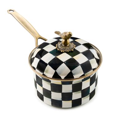 MACKENZIE-CHILDS Courtly Check Cookware Saucepan (2.5 qt)
