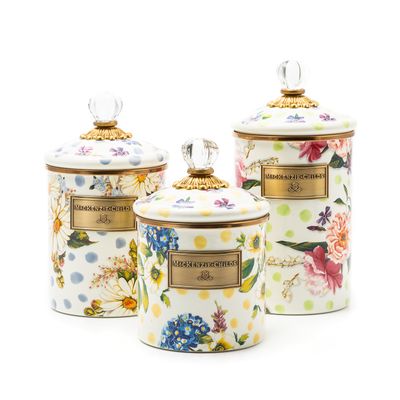 MACKENZIE-CHILDS Wildflowers Canisters Set of 3