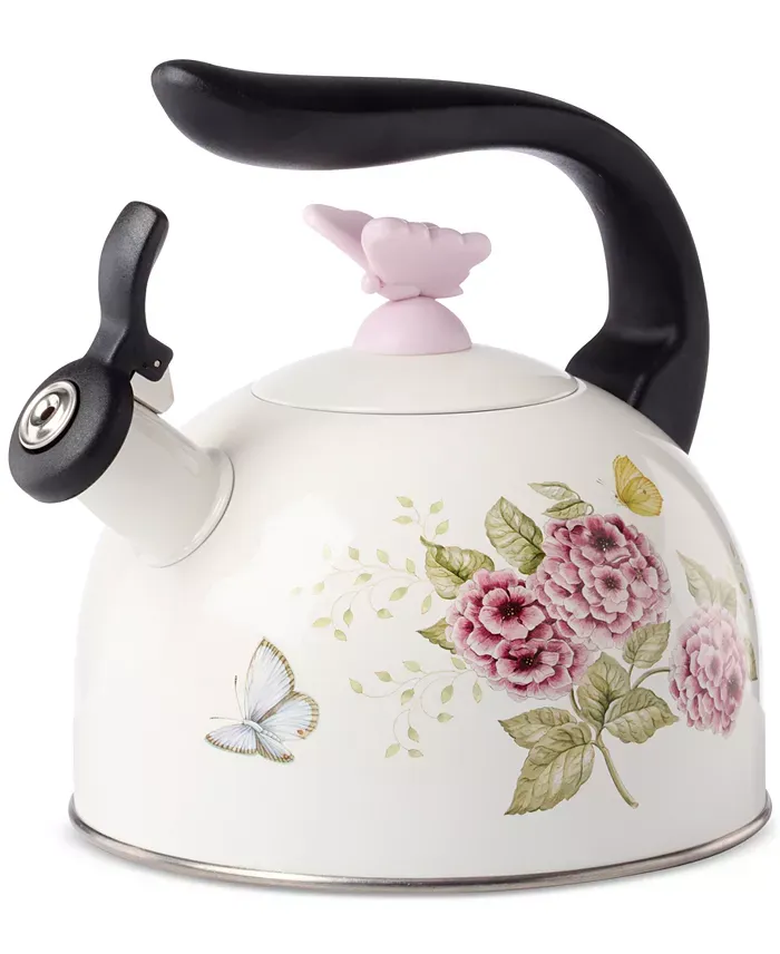 LENOX Butterfly Meadow Tea Kettle (Pink Butterfly Handle)