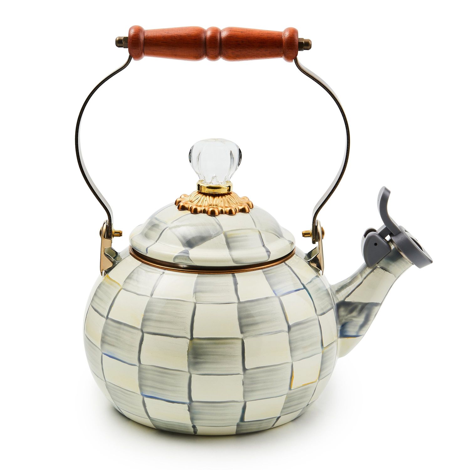 MACKENZIE-CHILDS Whistling Tea Kettle (Sterling Check)