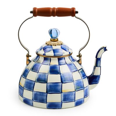 MACKENZIE-CHILDS Check Tea Kettle (Royal Check, 3 Quart)
