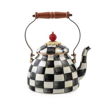MACKENZIE-CHILDS Check Tea Kettle (Courtly Check, 2 Quart)