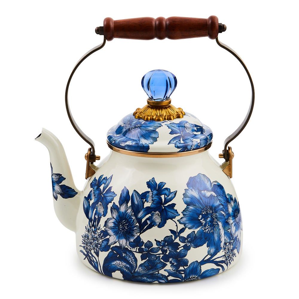 MACKENZIE-CHILDS Floral Tea Kettle (Royal English Garden, 2 Quart)