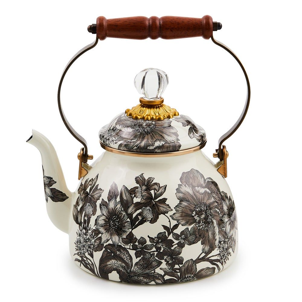 MACKENZIE-CHILDS Floral Tea Kettle (Sterling English Garden, 2 Quart)