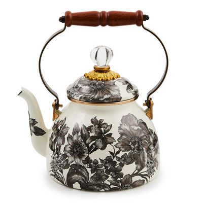 MACKENZIE-CHILDS Floral Tea Kettle (Sterling English Garden, 2 Quart)
