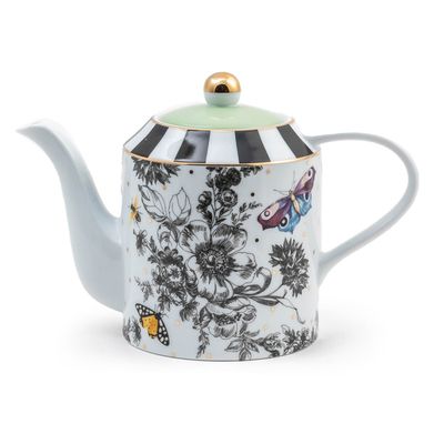 MACKENZIE-CHILDS Butterfly Toile Teapot (50 oz capacity)
