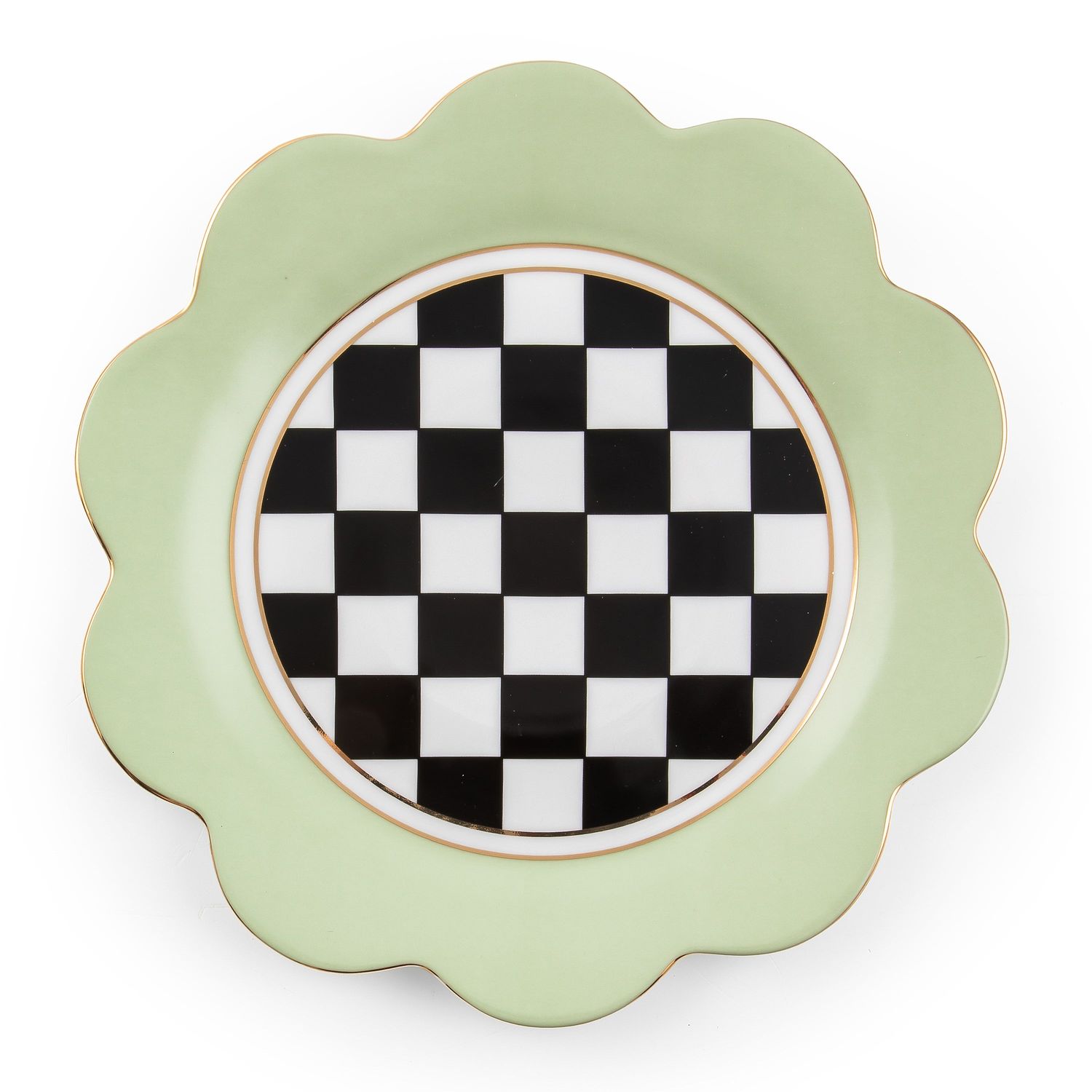 MACKENZIE-CHILDS Butterfly Toile Pistachio Dinner Plate (11 inch)