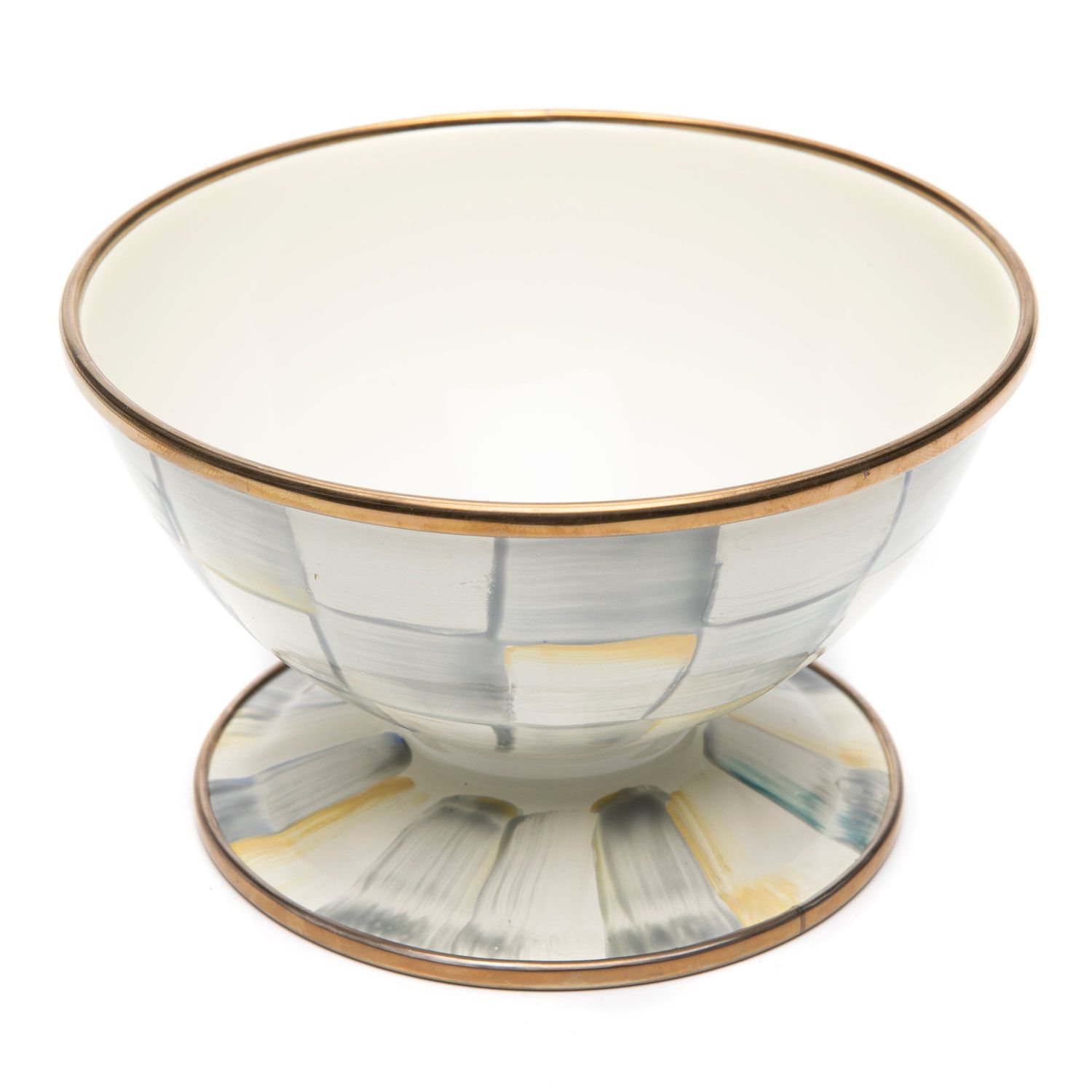 MACKENZIE-CHILDS Sterling Check Ice Cream Dish (2 Cup Capacity)