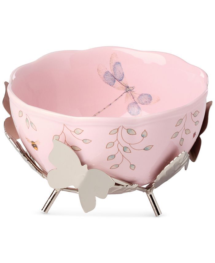LENOX Butterfly Meadow Bowl with Stand (1.5 Cup)