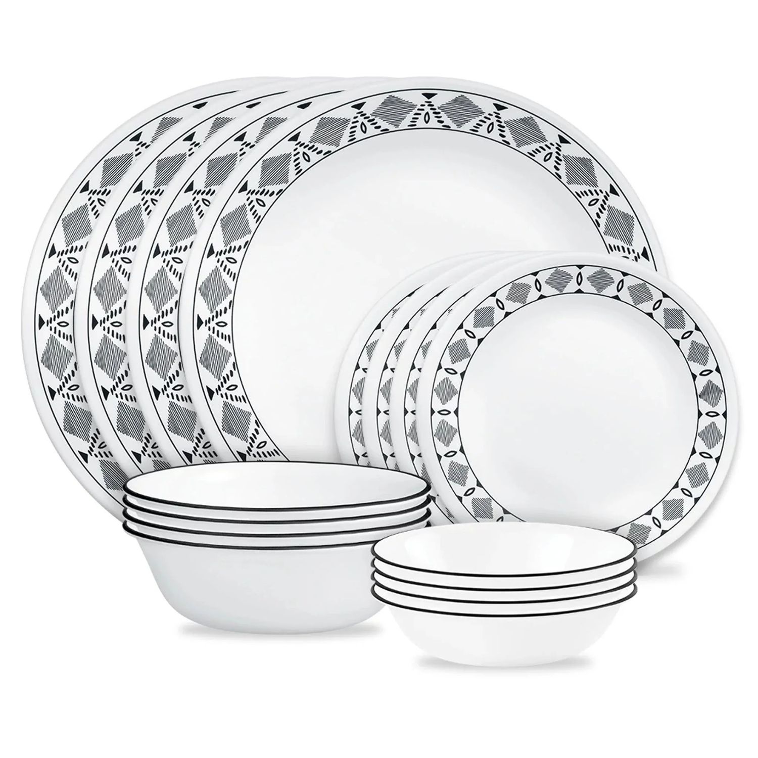 CORELLE Cusco 16-piece Mugless Dinnerware Set, Service for 4