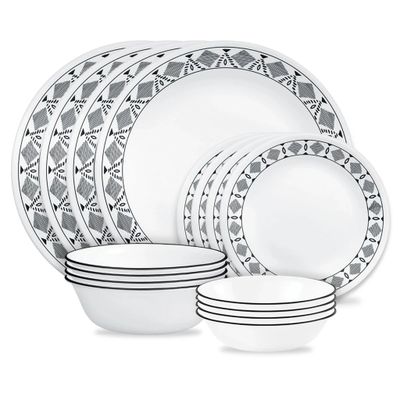 CORELLE Cusco 16-piece Mugless Dinnerware Set, Service for 4