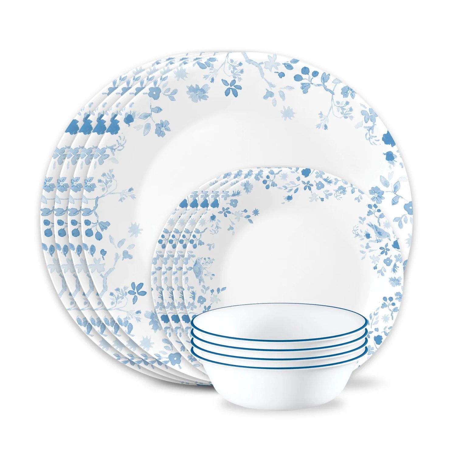 CORELLE  Garden Song 12-piece Dinnerware Set, Service for 4