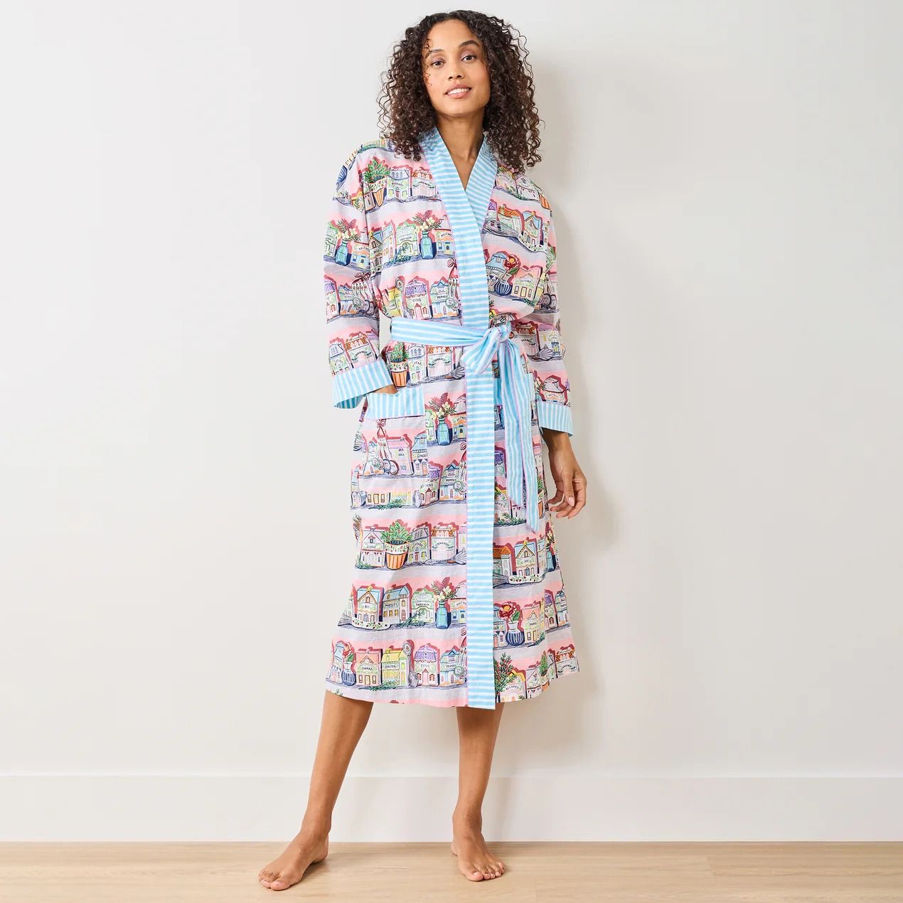 LENOX Spice Village x Printfresh Lounge Robe Kitchen Pink