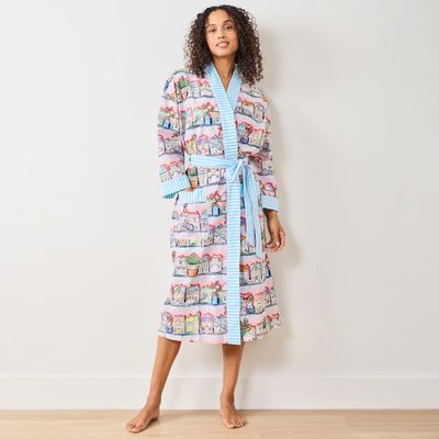 LENOX Spice Village x Printfresh Lounge Robe Kitchen Pink