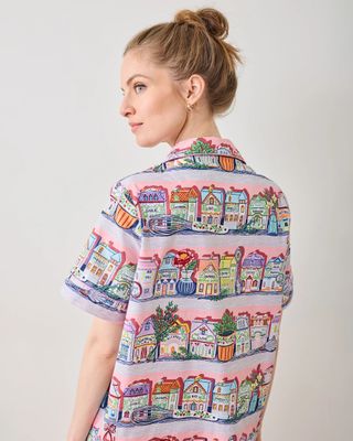 LENOX Spice Village x Printfresh Pink Kitchen Short PJ Set